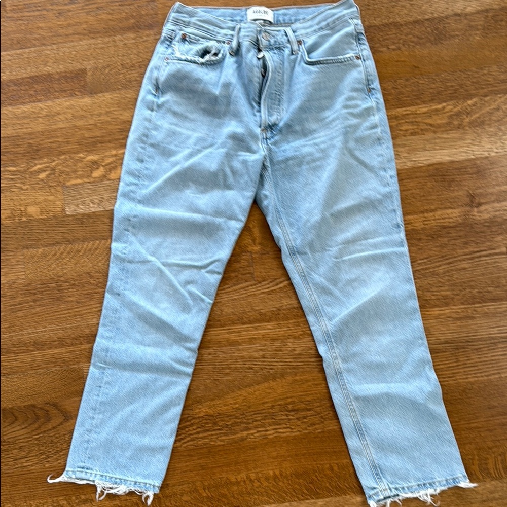 Agolde Light Blue Cropped Jeans